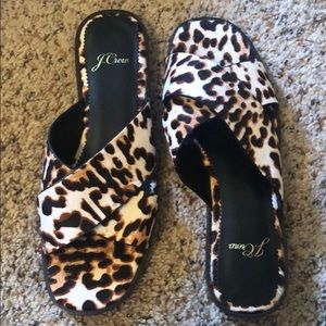 J Crew Leopard Sandal